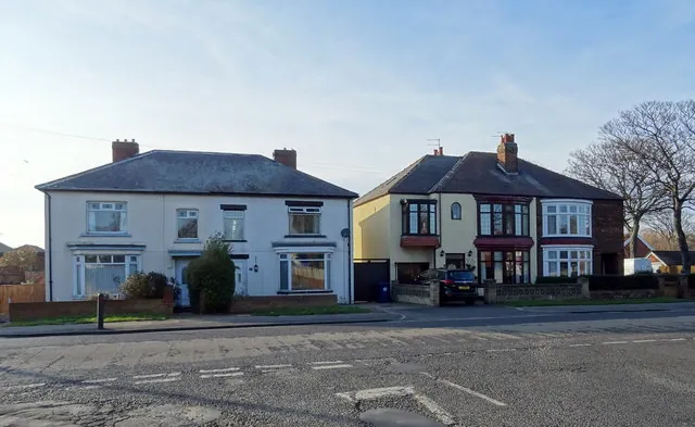 Houses on Redcar Lane in the West Dyke ward, Redcar