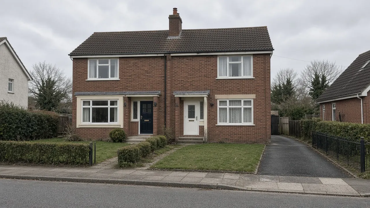Example image: brick semi in the Kirkleatham area with a tarmac side drive
